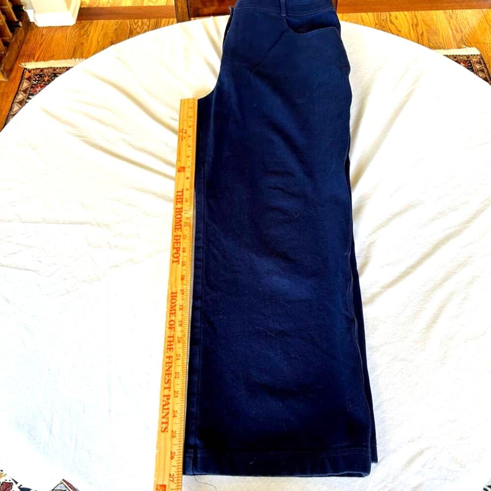 St. John Navy Blue Stretch Pocket Ankle Pant Size 14 MSRP $500 Old Money Luxury - Picture 6 of 8